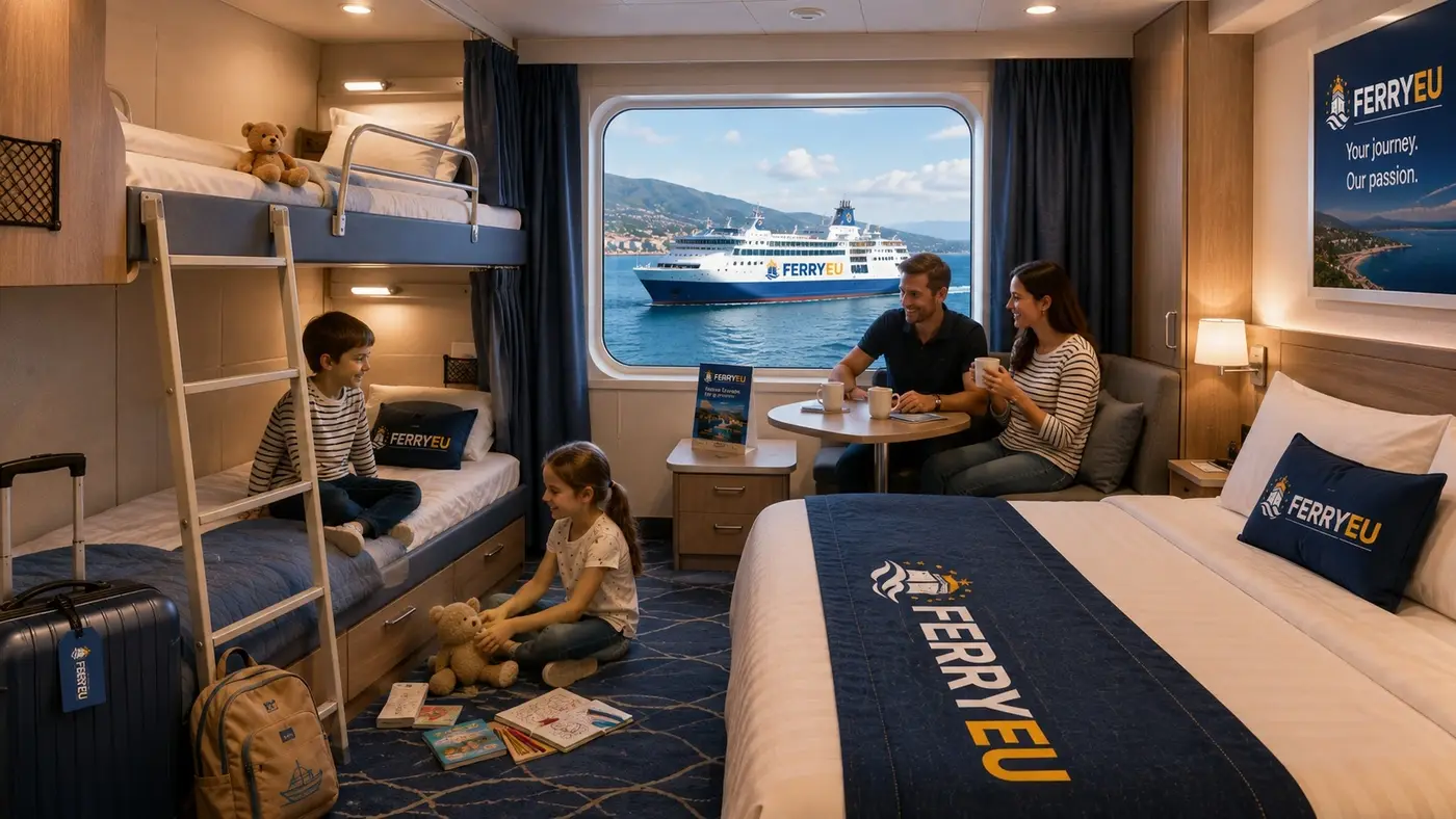 Cabina familiare sul traghetto