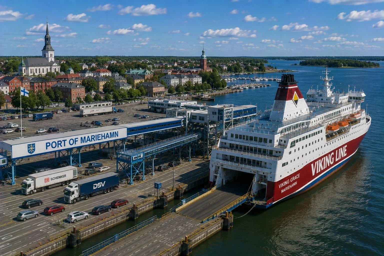 Porto dei traghetti di Mariehamn: rotta e viaggio in traghetto