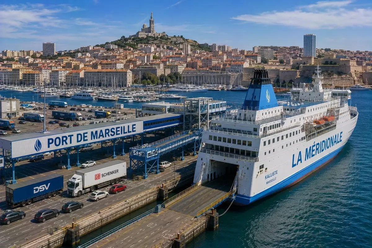 Porto dei traghetti di Marsiglia in Francia meridionale
