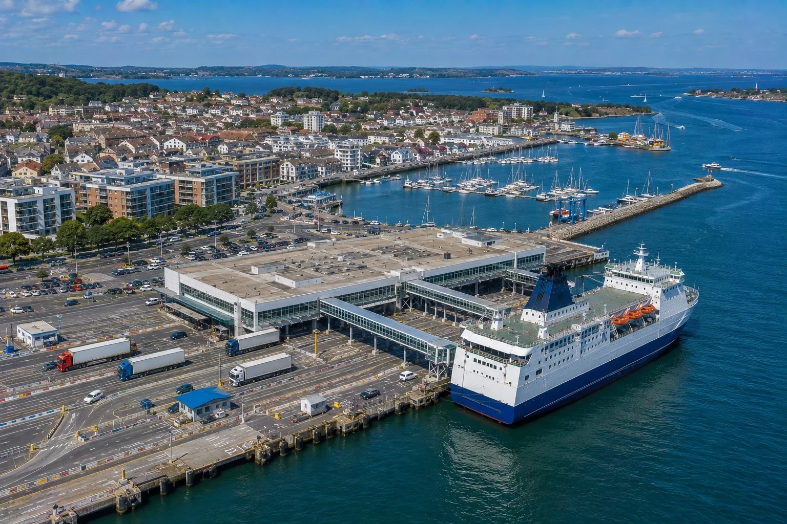 Porto dei traghetti di Poole in Dorset