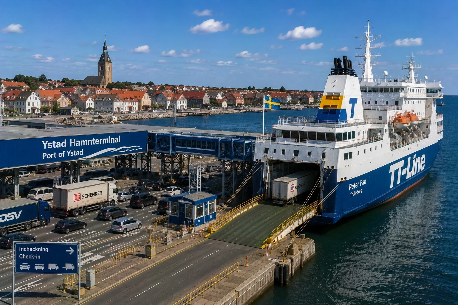 Ystad: traghetto, rotte e servizi passeggeri