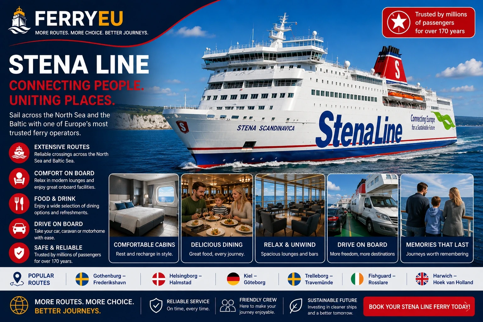 Stena Line: traghetto, rotte e servizi passeggeri