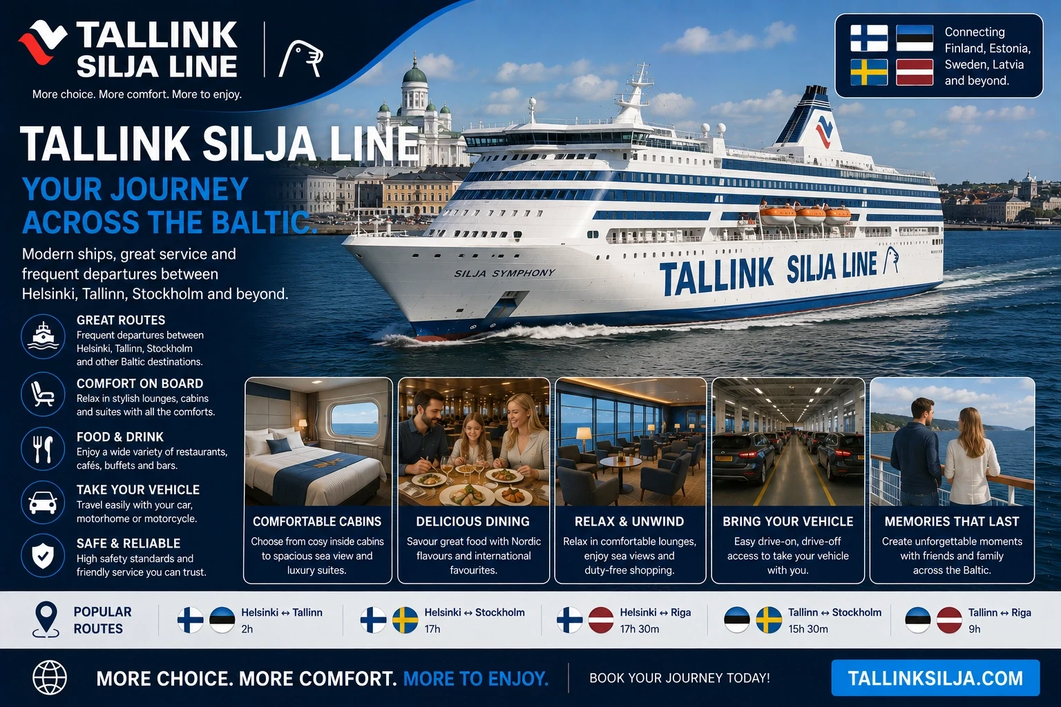 Tallink Silja Line: traghetto, rotte e servizi passeggeri